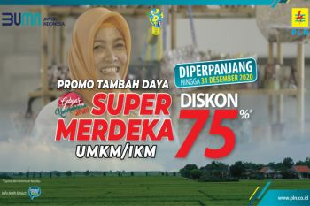 Animo tinggi, diskon tambah daya Super Merdeka untuk UMKM dan IKM kembali diperpanjang hingga 31 Desember 2020