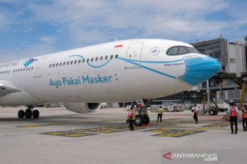 Garuda "bermasker" mendarat pertama kalinya di KLIA