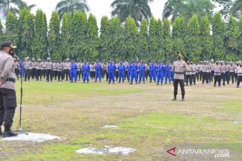 Polda Lampung gelar Apel pasukan kesiapan pengamanan Pilkada 2020 di delapan daerah