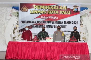 Polres Palu bekali Linmas tugas pengaman Pilkada serentak