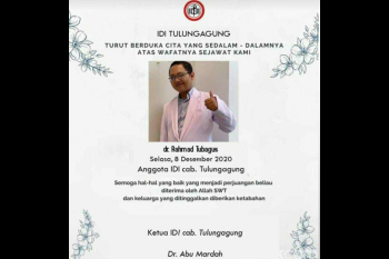 Kembali seorang dokter meninggal karena COVID-19