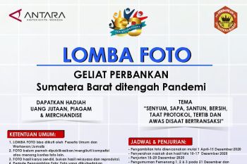 Peringati HUT  ke- 83, LKBN Antara Sumbar gelar lomba foto geliat perbankan di tengah pandemi