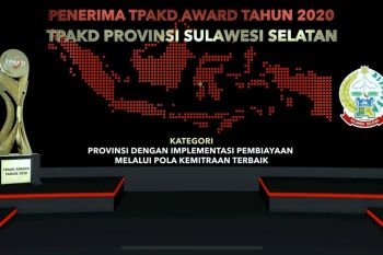 Sulsel sabet penghargaan TPAKD Award 2020 dari OJK