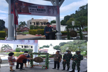 Pemkab Sitaro Launcing Gerakan Sulut Sejuta Masker
