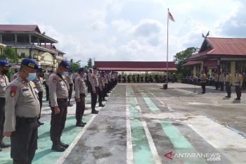 80 personil BKO Polda Riau pulang usai amankan Pilkada Kepulauan Meranti