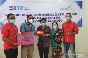 Bandara Sam Ratulangi  Manado salurkan bantuan bina lingkungan