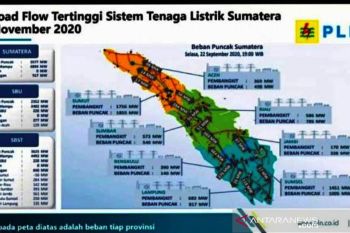 Sumsel memiliki kelebihan  listrik 450 megawatt