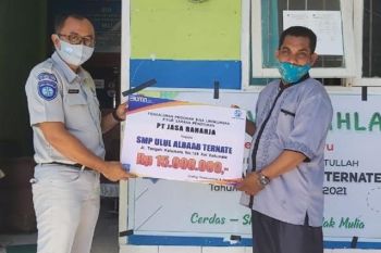 Jasa Raharja Sulawesi Utara salurkan dana bina lingkungan Rp155 juta