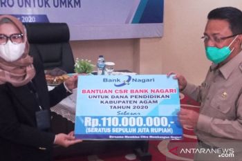 Bank Nagari Cabang Lubukbasung salurkan CSR pendidikan bagi siswa Agam