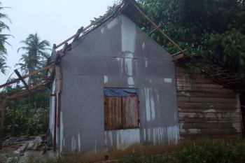 Angin puting beliung terjang puluhan rumah di Desa Sri Gading Lampung Timur
