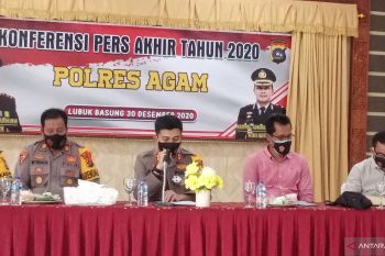 Polres Agam rilis empat kasus menonjol selama 2020