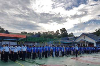 Lapas Tarakan Gelar Apel Gabungan Antara Petugas dan Warga Binaan