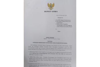 Bupati Gowa keluarkan SE larangan perayaan pergantian tahun