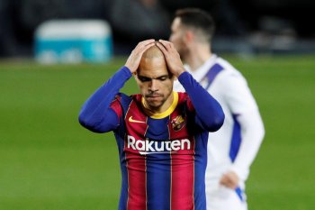 Barca ditahan imbang Eibar 1-1 ketika Messi cuma bisa nonton karena cedera