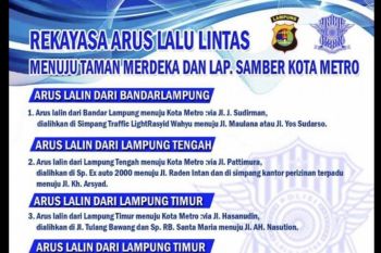 Antisipasi kemacetan, Polres Metro Lampung lakukan rekayasa lalu lintas