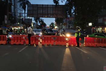 Penutupan jalan Raden Intan Bandarlampung