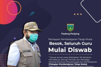 Persiapan pembelajaran tatap muka, seluruh guru Padang Panjang mulai tes usap