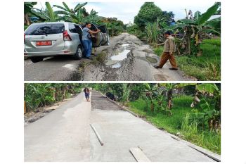 Jalan Kandui-Montallat yang rusak diperbaiki
