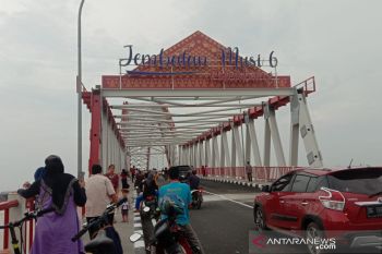 Jembatan Musi VI Palembang  mulai dilintasi kendaraan