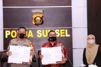 Polda Sumsel-BRI Syariah kerja sama bangkitkan  UMKM keluarga polisi