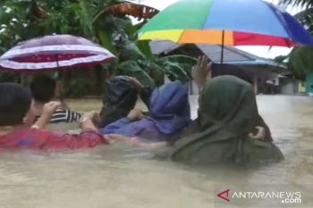 Banjir setinggi dada orang dewasa rendam  sejumlah lokasi di Kabupaten Bintan