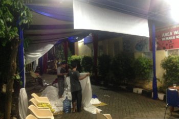 Posko Ante Mortem-DVI RS Polri melakukan persiapan