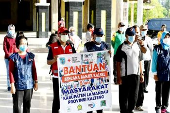 Bantuan Lamandau untuk bencana banjir Kalsel didistribusikan