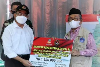 Kemensos berikan santunan bagi korban gempa Sulbar Rp1,6 miliar