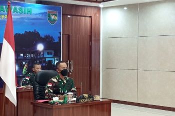 Kasdam XVII/Cenderawasih ikut pertemuan vicon cegah dengan Mabes TNI