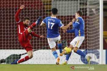 Brighton bungkam Liverpool 1-0 di Anfield
