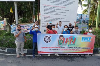 Momentum HPN 2021, wartawan di Loteng kampanyekan protokes COVID-19