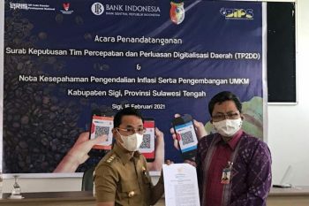 BI-Pemkab Sigi kerja sama bentuk TP2DD