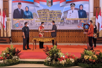 Sertijab dan pelepasan Bupati Lampung Timur, Zaiful: Saya harap masyarakat  bersinergi dukung bupati terpilih