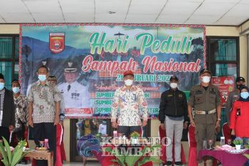Bupati Lampung Barat hadiri acara HPSN di kecamatan sumber jaya