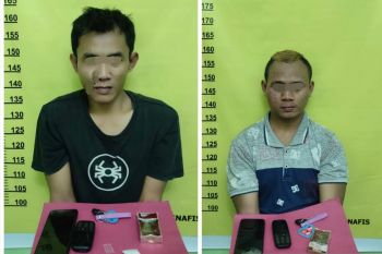 Dua pemuda Kuansing pengedar narkoba diamankan polisi, sabu sempat dibuang