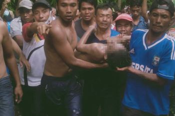 Jasad Restu yang hilang terseret arus sungai ditemukan tim gabungan TNI-Polri, SAR dan warga