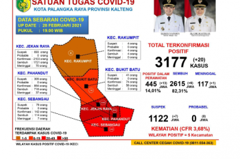 Akumulasi pasien sembuh COVID-19 di Palangka Raya capai 82,31 persen