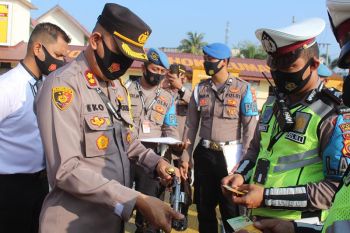 Senjata api personel Polres Lhokseumawe diperiksa. Ada apa?