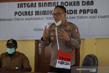 Bimas Noken Polri ajak warga kampung Jayanti Mimika manfaatkan lahan tidur