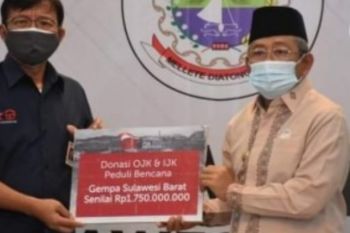 OJK bantu korban gempa Sulbar Rp1,75 miliar