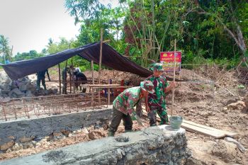 Satgas TMMD ke-110 di Talaud percepat penyelesaian plat duiker