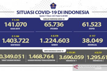 3.696.059 orang Indonesia telah menjalani vaksinasi dosis pertama