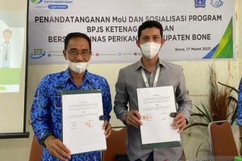 Pekerja sektor perikanan di Kabupaten Bone resmi dilindungi BPJAMSOSTEK