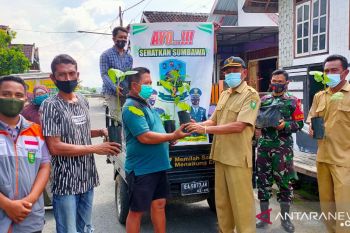 Kampung Sehat 2, Desa Jorok bagikan bibit tanaman herbal kepada warga