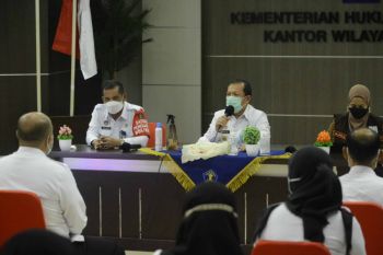 Kemenkumham Sulsel gelar sosialisasi pencegahan dan penanganan COVID-19