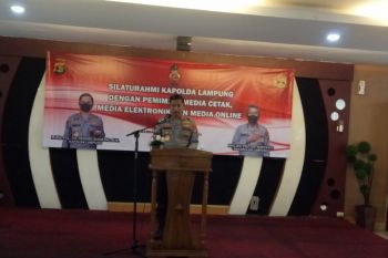 Kapolda Lampung bersilaturahim dengan Pemred media di Lampung