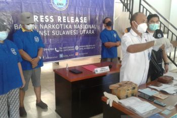 BNN Sulut tangkap tiga tersangka narkoba jaringan Makassar-Manado