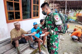 Satgas TNI  sosialisasi prokes COVID-19 warga perbatasan RI-PNG