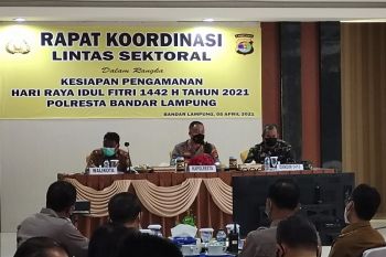Polresta Bandarlampung siapkan delapan posko pengamanan Idul Fitri 1442 H
