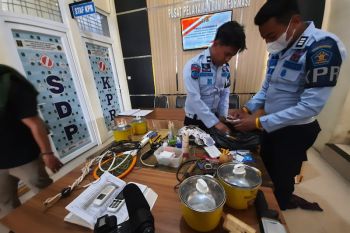 Rutan Bandarlampung temukan gitar saat gelar razia peringati Hari Pemasyarakatan
